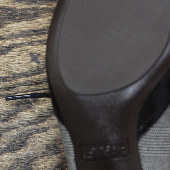 NWT Circa by Joan & David Vintage Lace Up Glen Plaid Heels Black Multi 6.5M - Picture 7 of 7